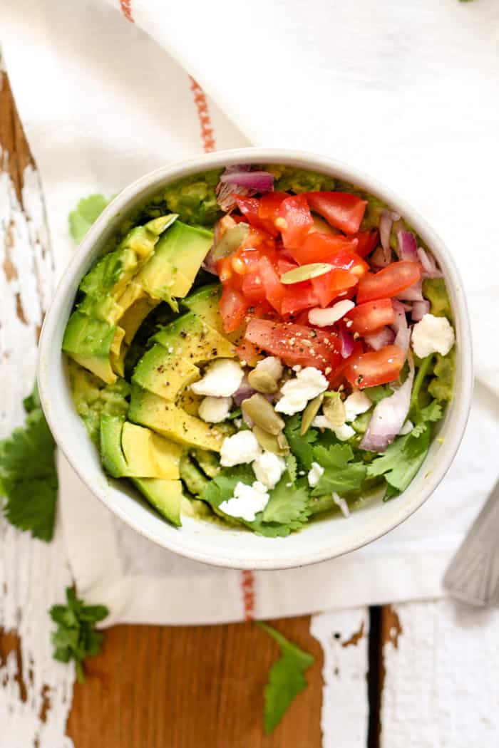 Crazy good smashed guacamole