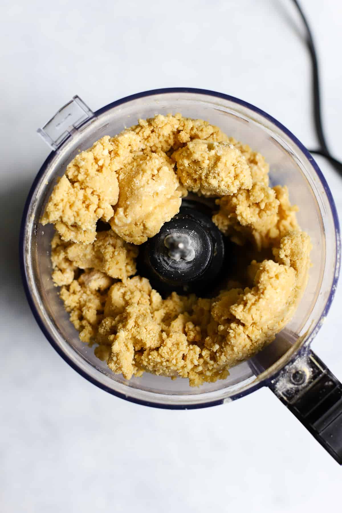 Chickpea flour pie dough in food processor